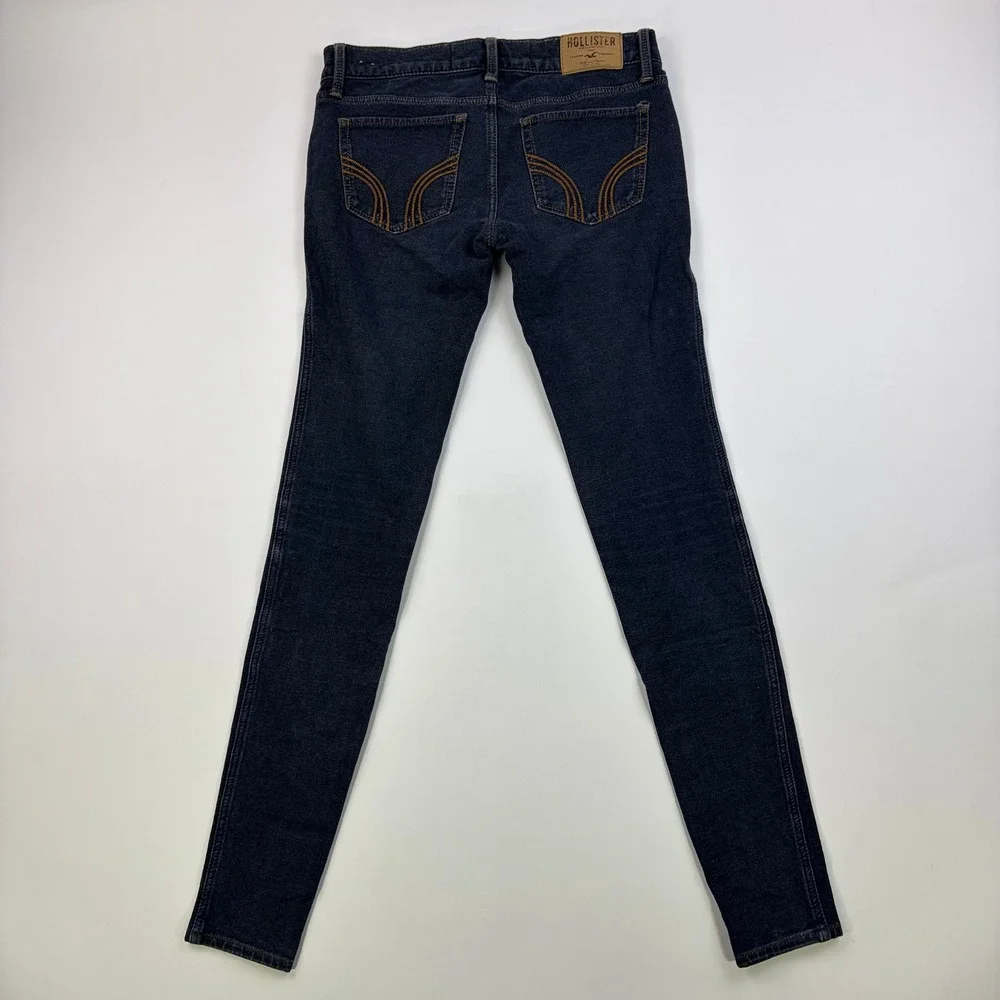 Hollister Leggings Jeans Womens 0R W24 L29 Dark Wash Low Rise Skinny Stretch